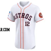 Michael Sandle Men's Houston Astros White Elite Home Patch Jersey