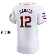 Michael Sandle Men's Houston Astros White Elite Home Patch Jersey