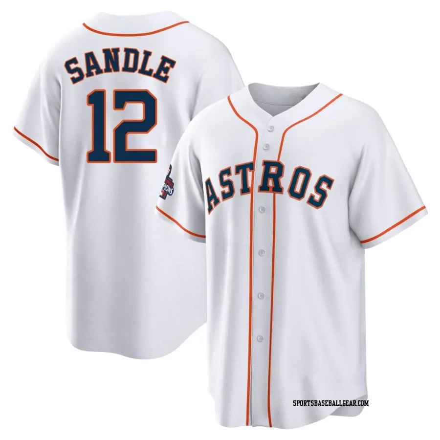 Michael Sandle Youth Houston Astros White Replica 2022 World Series Champions Home Jersey