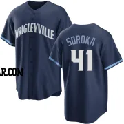 Michael Soroka Men's Chicago Cubs Navy Replica 2021 City Connect Jersey