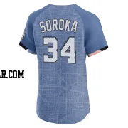 Michael Soroka Men's Washington Nationals Blue Elite 2025 City Connect Jersey
