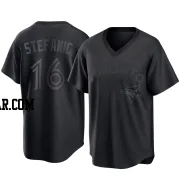 Michael Stefanic Men's Toronto Blue Jays Black Replica Pitch Fashion Jersey