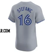 Michael Stefanic Men's Toronto Blue Jays Gray Elite Road Jersey