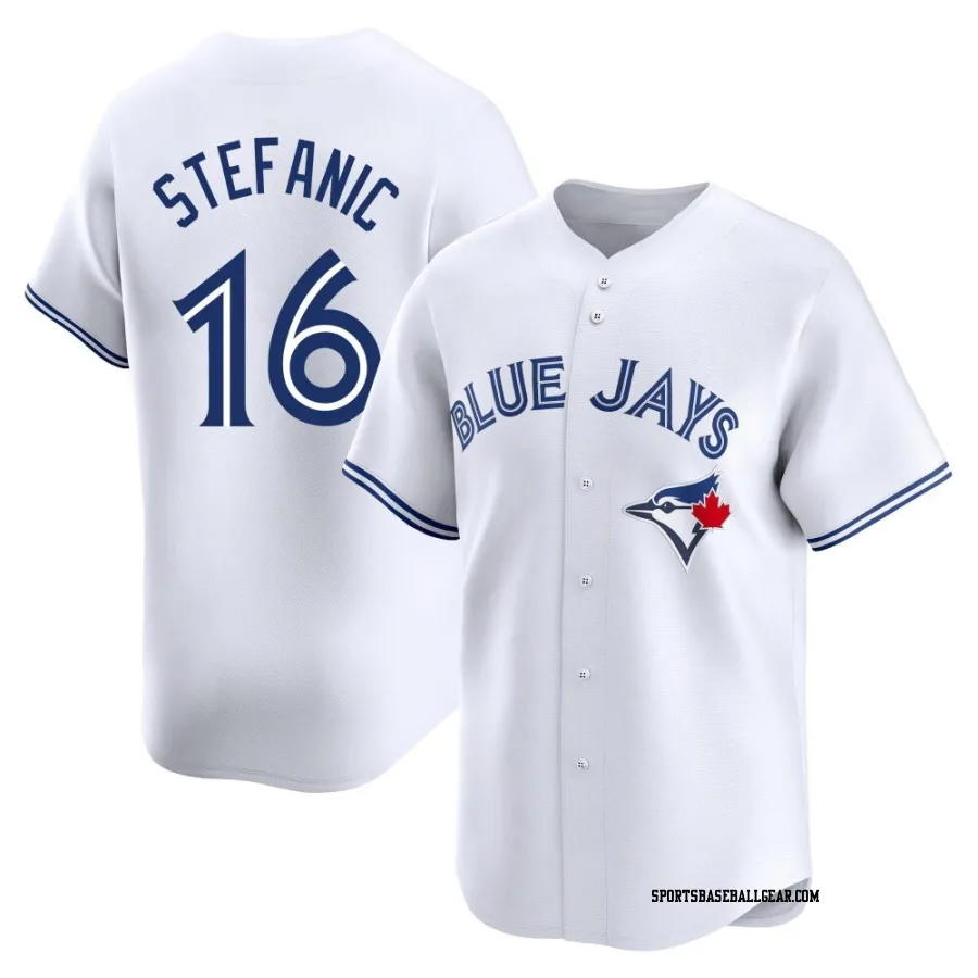 Michael Stefanic Men's Toronto Blue Jays White Limited Home Jersey