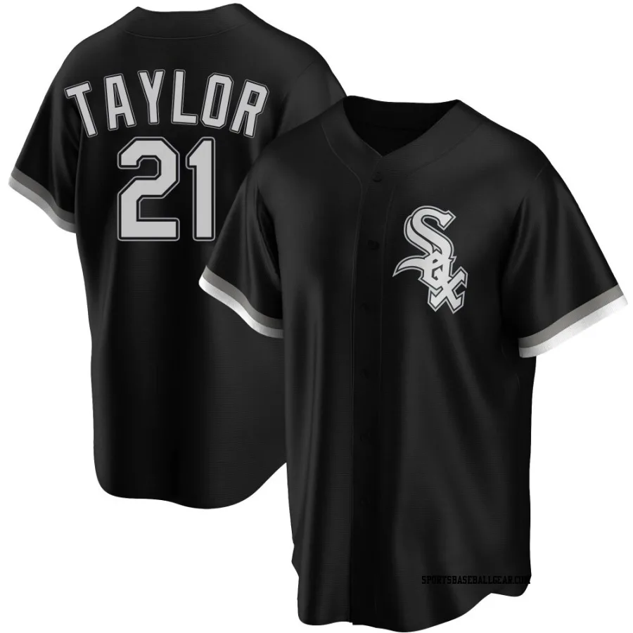 Michael Taylor Men's Chicago White Sox Black Replica Alternate Jersey