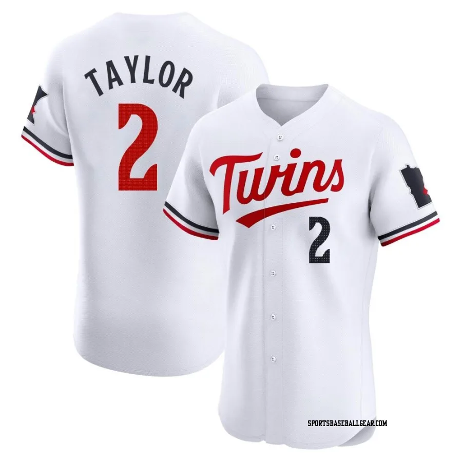 Michael Taylor Men's Minnesota Twins White Elite Home Jersey