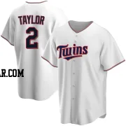 Michael Taylor Men's Minnesota Twins White Replica Home Jersey