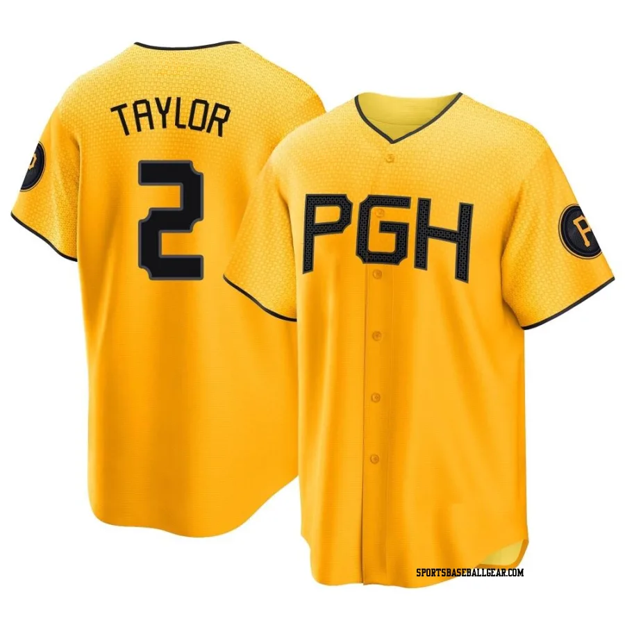 Michael Taylor Men's Pittsburgh Pirates Gold Replica 2023 City Connect Jersey