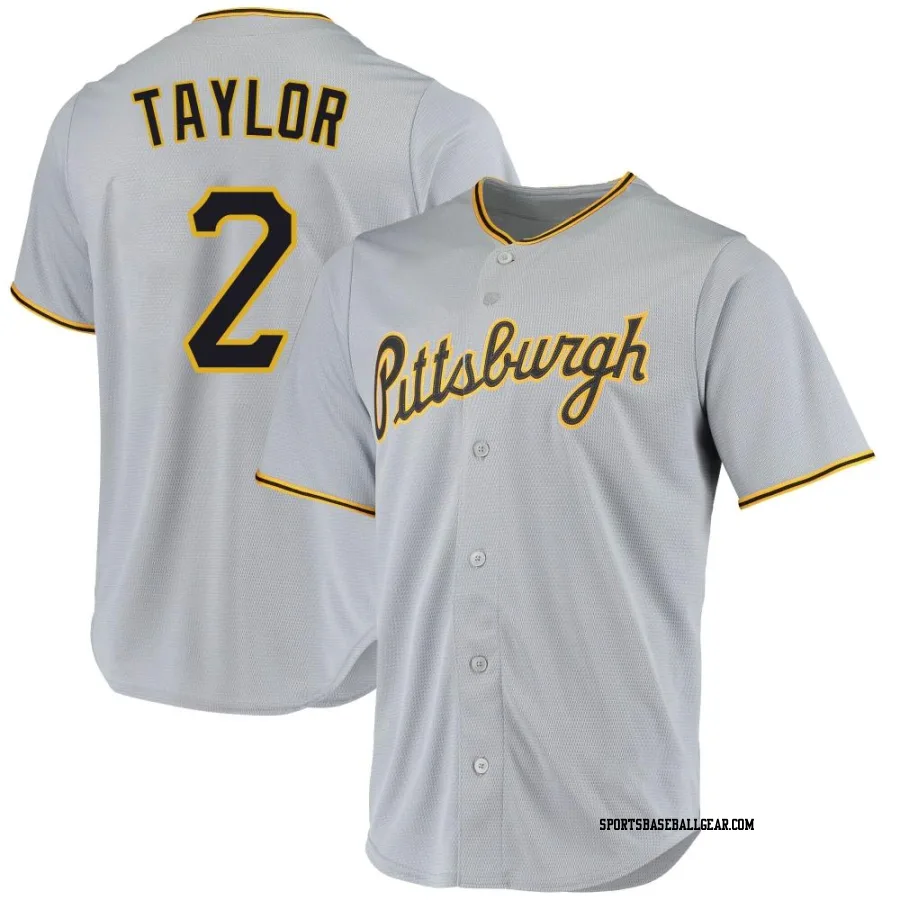 Michael Taylor Men's Pittsburgh Pirates Gray Replica Road Jersey