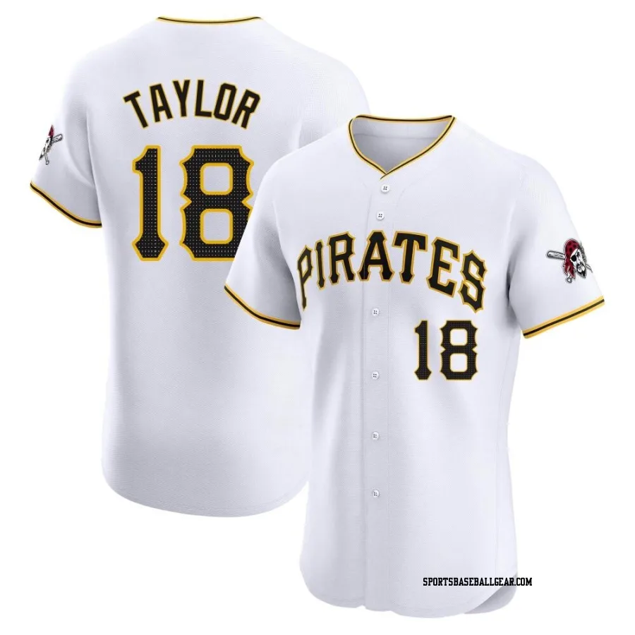 Michael Taylor Men's Pittsburgh Pirates White Elite Home Jersey