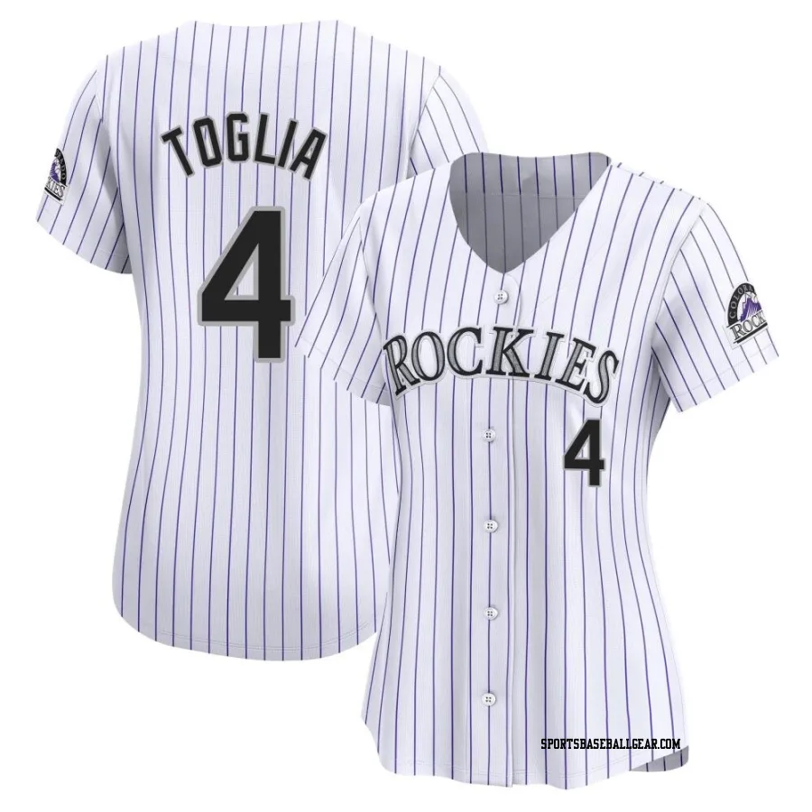 Michael Toglia Women's Colorado Rockies White Limited Home Jersey