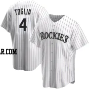 Michael Toglia Youth Colorado Rockies White Replica Home Jersey