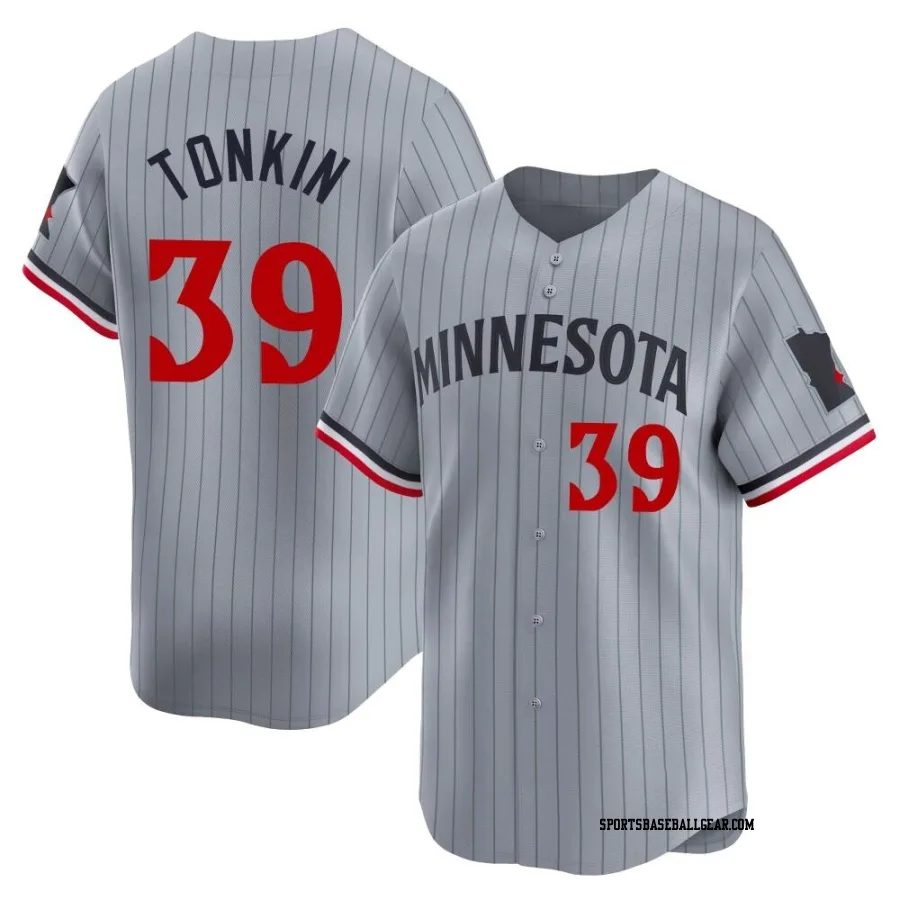 Michael Tonkin Men's Minnesota Twins Gray Limited Road Jersey