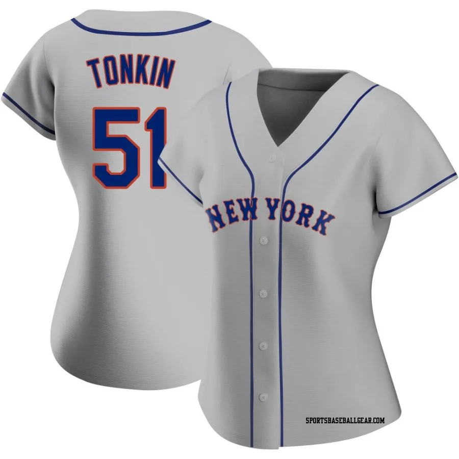 Michael Tonkin Women's New York Mets Gray Replica Road Jersey
