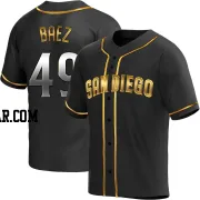 Michel Baez Men's San Diego Padres Black Golden Replica Alternate Jersey