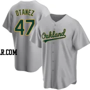 Michel Otanez Men's Oakland Athletics Gray Replica Road Jersey