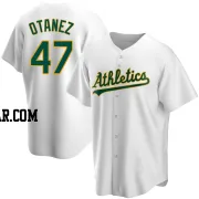 Michel Otanez Youth Oakland Athletics White Replica Home Jersey