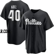 Mick Abel Men's Philadelphia Phillies Black/White Replica Jersey