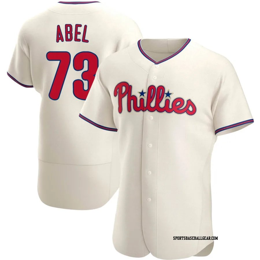 Mick Abel Men's Philadelphia Phillies Cream Authentic Alternate Jersey