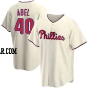 Mick Abel Men's Philadelphia Phillies Cream Replica Alternate Jersey