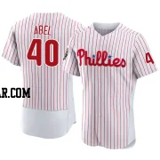 Mick Abel Men's Philadelphia Phillies White Authentic 2022 World Series Home Jersey