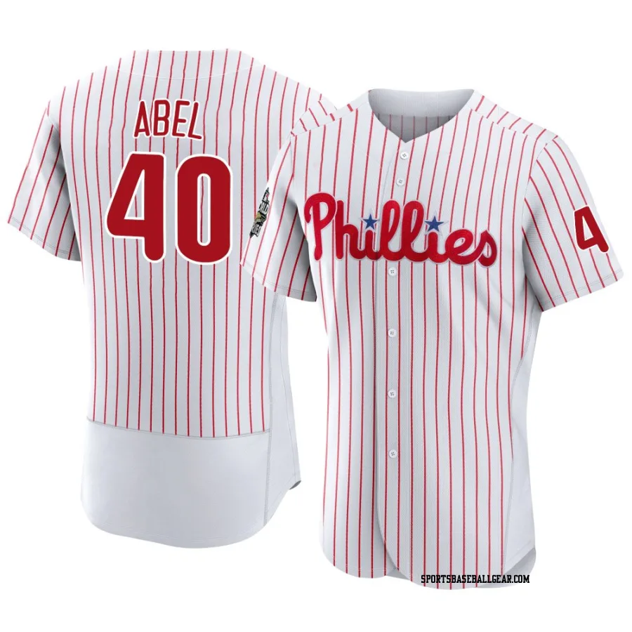 Mick Abel Men's Philadelphia Phillies White Authentic 2022 World Series Home Jersey