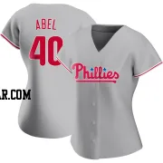 Mick Abel Women's Philadelphia Phillies Gray Authentic Road Jersey