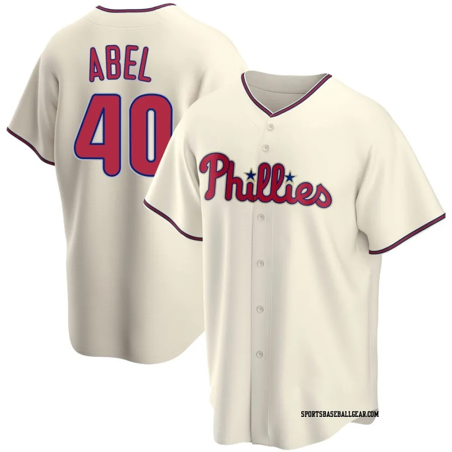 Mick Abel Youth Philadelphia Phillies Cream Replica Alternate Jersey