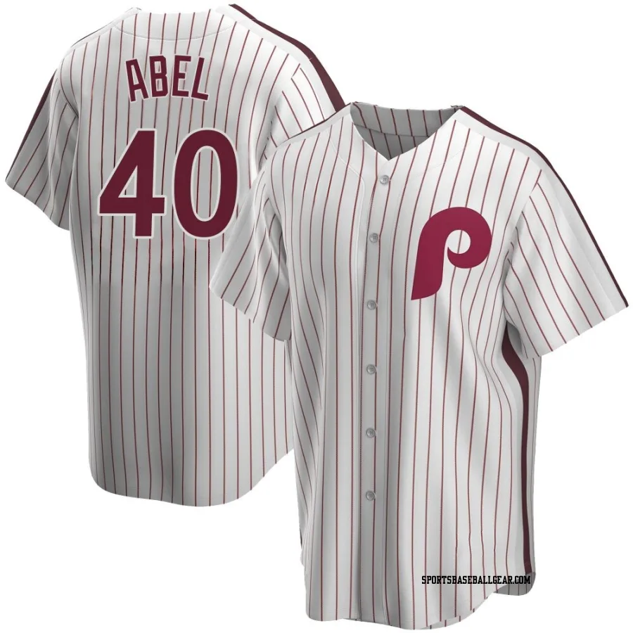 Mick Abel Youth Philadelphia Phillies White Replica Home Cooperstown Collection Jersey