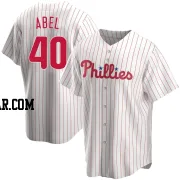Mick Abel Youth Philadelphia Phillies White Replica Home Jersey