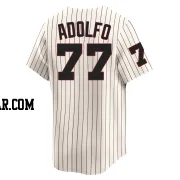 Micker Adolfo Men's Chicago White Sox Cream Limited Throwback Cooperstown Jersey