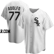Micker Adolfo Men's Chicago White Sox White Replica Home Jersey