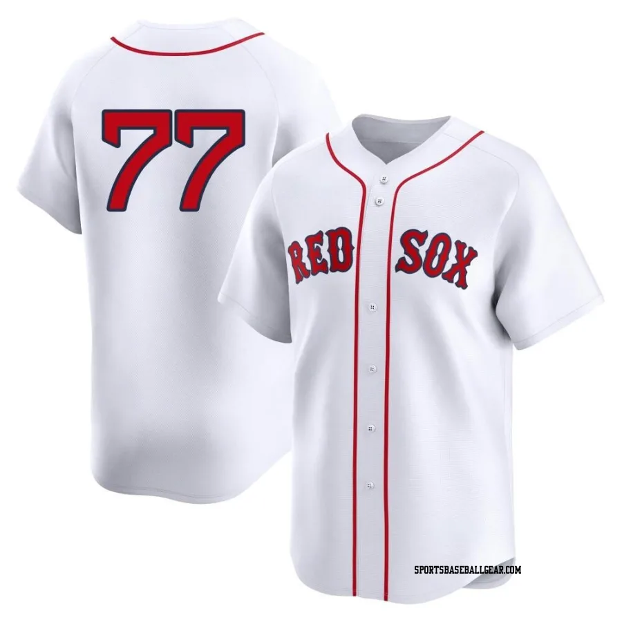 Mickey Gasper Men's Boston Red Sox White Limited 2nd Home Jersey
