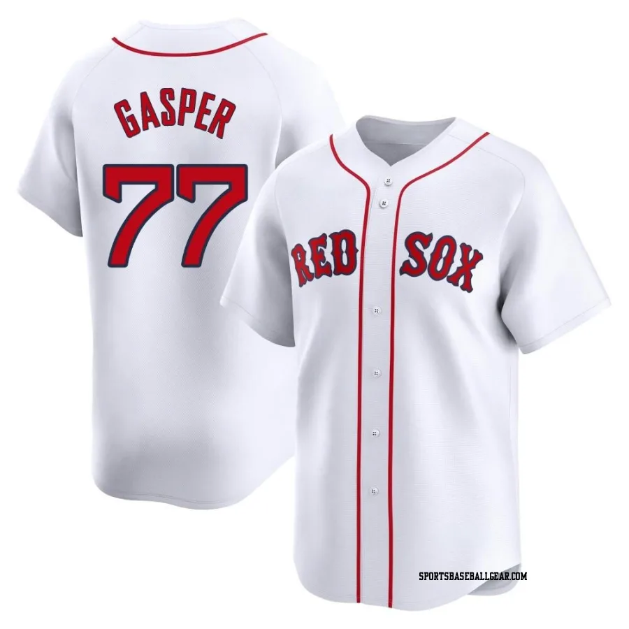 Mickey Gasper Men's Boston Red Sox White Limited Home Jersey