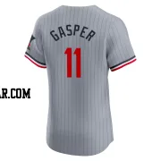Mickey Gasper Men's Minnesota Twins Gray Elite Road Jersey