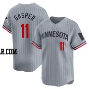 Mickey Gasper Men's Minnesota Twins Gray Limited Road Jersey