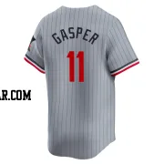 Mickey Gasper Men's Minnesota Twins Gray Limited Road Jersey