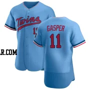 Mickey Gasper Men's Minnesota Twins Light Blue Authentic Alternate Jersey
