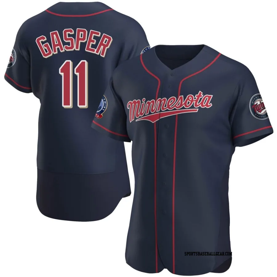 Mickey Gasper Men's Minnesota Twins Navy Authentic Alternate 60th Season Jersey