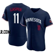 Mickey Gasper Men's Minnesota Twins Navy Authentic Alternate Jersey