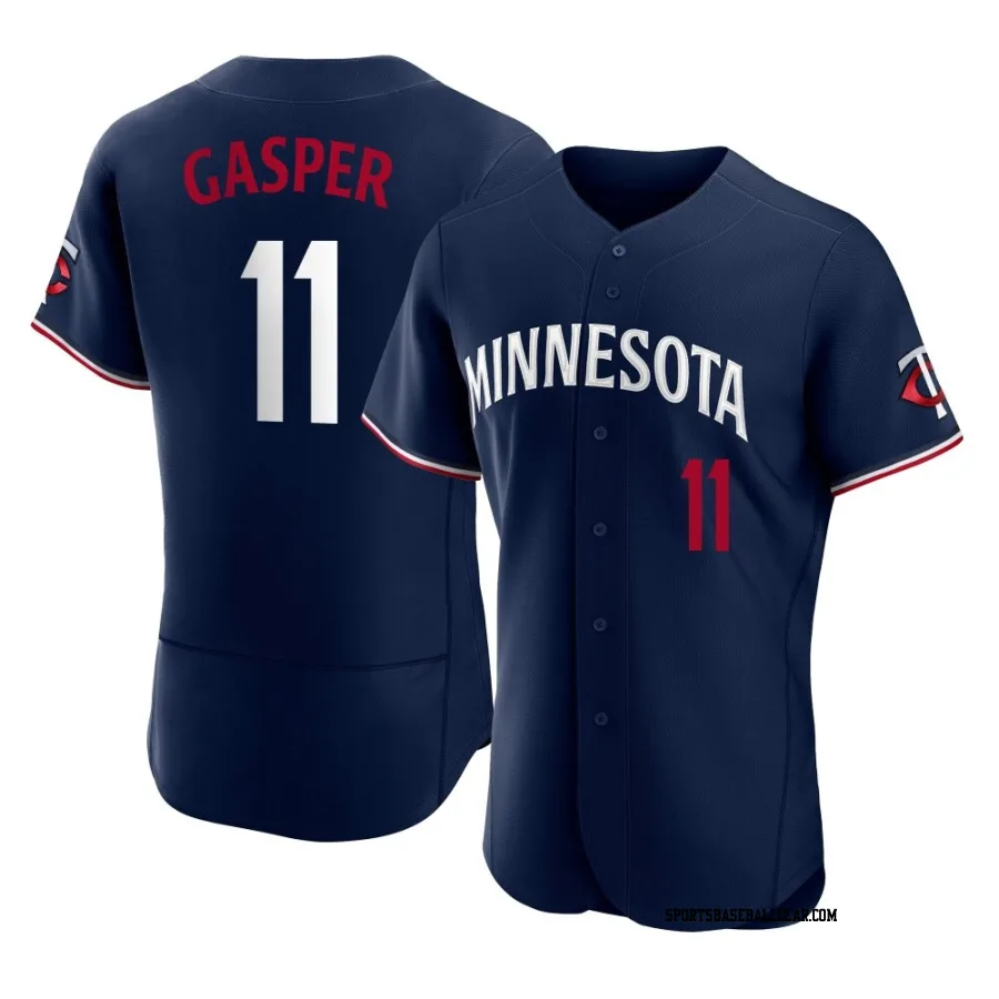 Mickey Gasper Men's Minnesota Twins Navy Authentic Alternate Jersey