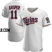 Mickey Gasper Men's Minnesota Twins White Authentic Home Jersey