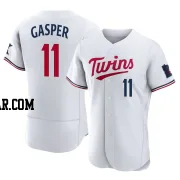 Mickey Gasper Men's Minnesota Twins White Authentic Home Jersey