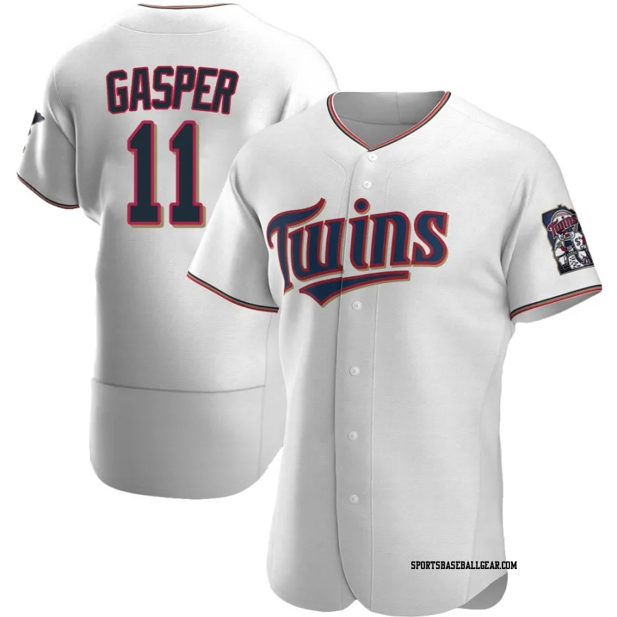 Mickey Gasper Men's Minnesota Twins White Authentic Home Jersey