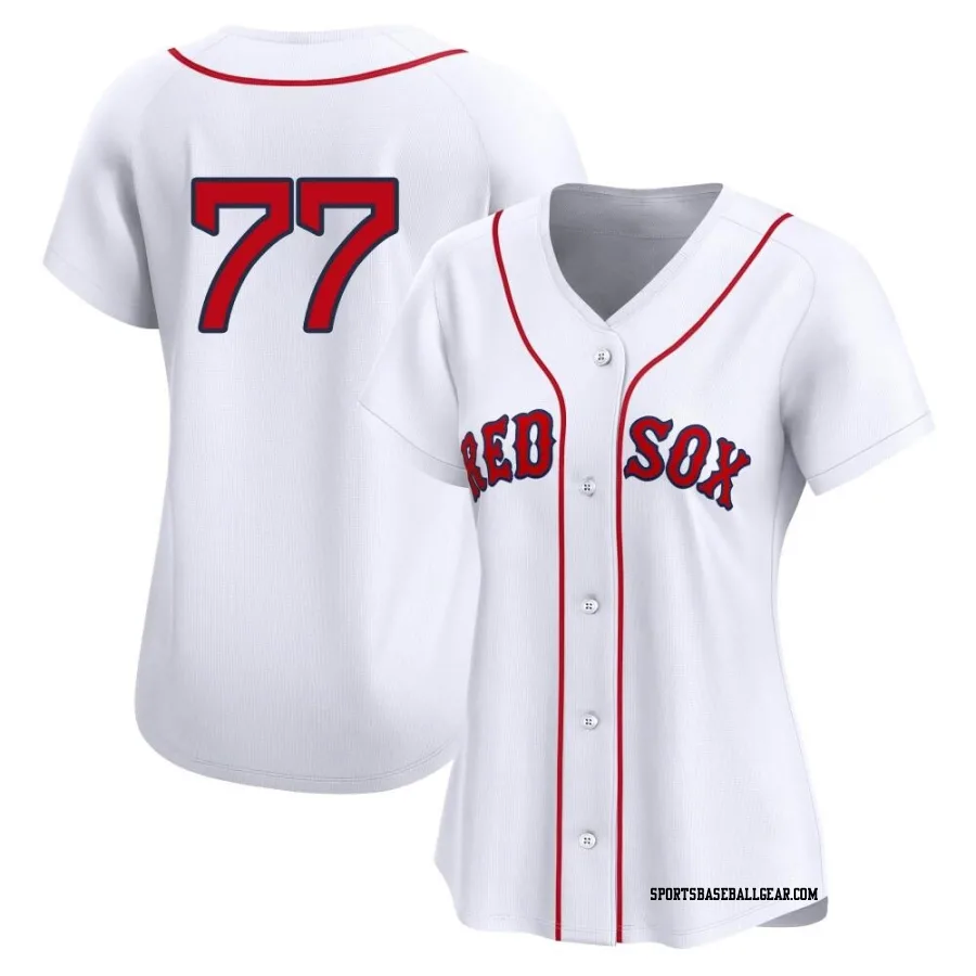 Mickey Gasper Women's Boston Red Sox White Limited 2nd Home Jersey
