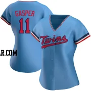 Mickey Gasper Women's Minnesota Twins Light Blue Authentic Alternate Jersey