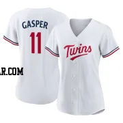 Mickey Gasper Women's Minnesota Twins White Authentic Home Jersey