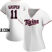 Mickey Gasper Women's Minnesota Twins White Replica Home Jersey