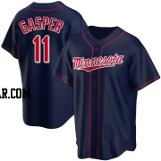 Mickey Gasper Youth Minnesota Twins Navy Replica Alternate Team Jersey