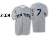 Mickey Mantle Men's New York Yankees Grey Replica 1952 Throwback Jersey